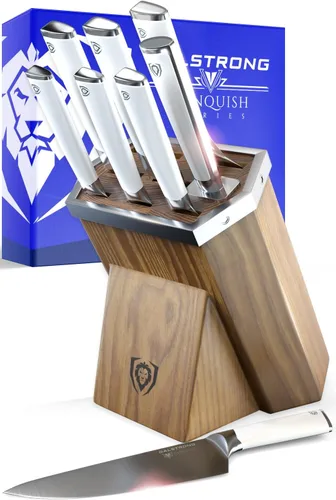 Miniatura 10 de Dalstrong Juego de 24 Cuchillos de Bloque - Serie Vanquish - Juego de Cuchillos de Acero Inoxidable con Bloque y Tijeras de Cocina - Acero Alemán