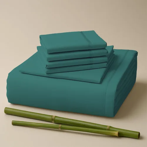 Miniatura 37 de Sacred Thread Sábanas de rayón derivado de bambú tamaño individual, sábanas refrescantes de bolsillo profundo de 18 pulgadas para personas que