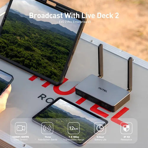 Miniatura 9 de Autel Robotics EVO II PRO Enterprise V3, 6K 1" CMOS, 20MP y 6K/30fps, brazos de fibra de carbono, vuelo de 42 minutos, transmisión de video de 15
