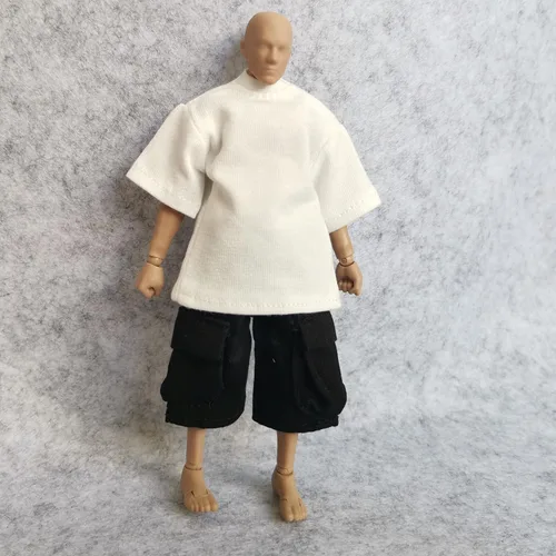 Miniatura 4 de Ropa de figura a escala 1/12, ropa masculina, camiseta, pantalones, pantalones, ropa para figura de acción masculina de 6 pulgadas, muñeca corporal