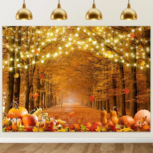 Avezano Telón de fondo de otoño para fotografía, otoño, hojas de bosque de arce, fondo de fotos de Acción de Gracias, decoración de fiesta de