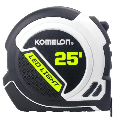 Miniatura 3 de Komelon Cinta métrica de luz LED, blanco/negro, 25 pies - 25 LED
