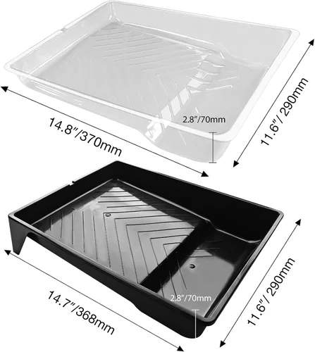 Miniatura 2 de Great Andrew Paquete de 4 Forros para Bandejas de Pintura de 9 Pulgadas, 2 Bandejas de Plástico Resistente con 2 Forros Desechables para Bandejas