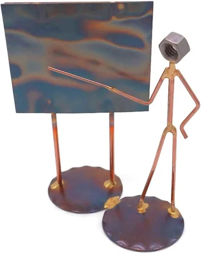 Figura de arte de metal coleccionable de hombre maestro, accesorios de escritorio, trofeo, regalo de jefe, decoración de oficina, profesional de