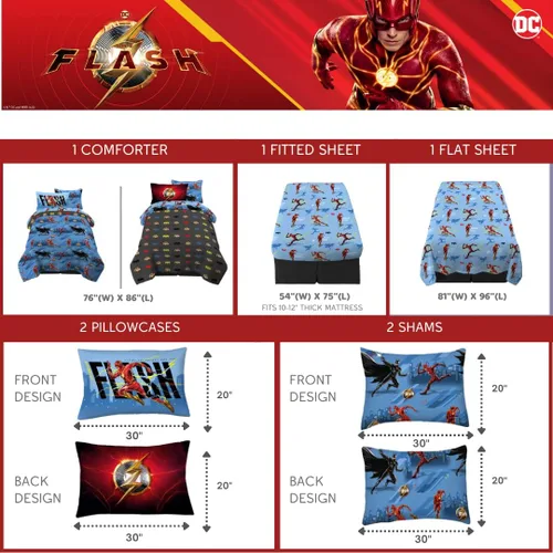 Miniatura 293 de Franco - Juego de edredón y sábanas supersuaves con funda, para niños, 7 piezas, tamaño matrimonial, Five Nights At Freddy's Cinco noches en Freddy's