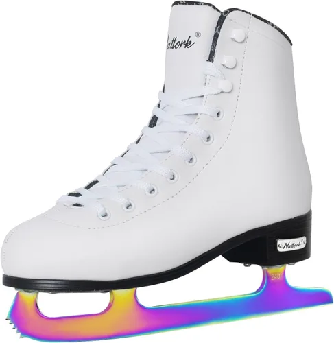 Miniatura 13 de Nattork Patines de Figura con Hojas de Acero Inoxidable de Excelencia para Patinaje sobre Hielo con Soporte Mejorado, Rendimiento de Fuerza