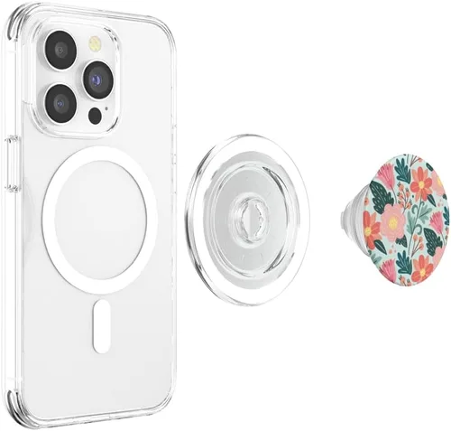 Miniatura 3 de Lindo jardín botánico colorido patrón floral PopSockets MagSafe PopGrip para iPhone
