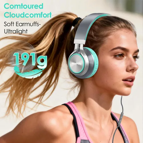 Miniatura 5 de INFURTURE - Auriculares USB C con micrófono, control de volumen, cable sin enredos, auriculares tipo C con cable, plegables y ligeros para iPhone