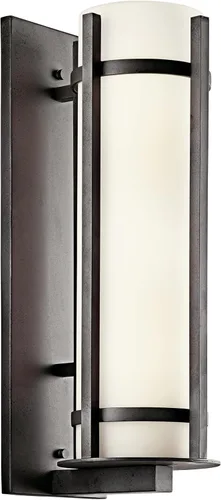 Miniatura 10 de Kichler Camden - Lámpara de pared para exteriores de 11 pulgadas con cristal grabado en ópalo en yunque, 9.5 pulgadas