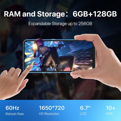 Miniatura 6 de UMIDIGI Power 7 MAX - Teléfono celular desbloqueado, batería de 6 GB+128 GB 10000 mAh, pantalla completa de 6.7 pulgadas + cámara triple AI de 48