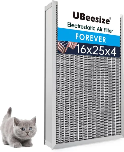 Miniatura 21 de UBeesize 20x25x1 Filtro de aire electrostático reutilizable para HVAC y aire acondicionado, filtro para estufa, MERV 8, lavable, dura toda la vida