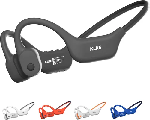 Auriculares de conducción ósea de oído abierto, IP66 impermeable, auriculares con transductor integrado para correr con modo dual, luz de seguridad