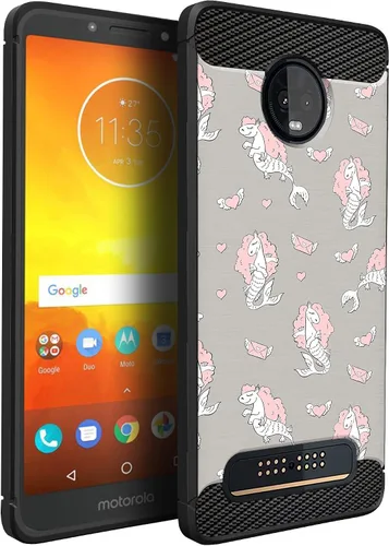 Miniatura 14 de CasesOnDeck Funda compatible con [Motorola Moto Z3 Play Moto Z3] Moto Z3 Design, funda delgada negra flexible y elegante protección contra golpes