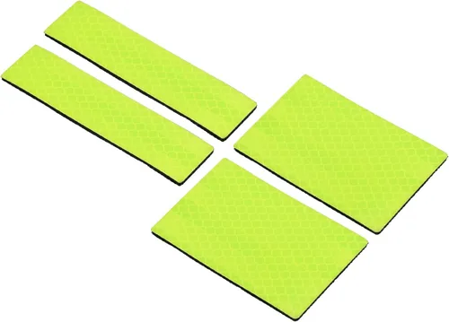 Miniatura 9 de PATIKIL Parche reflectante 1x4 2x3, 4 piezas de cierre de gancho y bucle de seguridad para deportistas nocturnos, trabajadores, excursionistas, Azul
