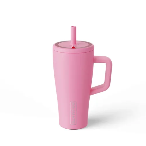Miniatura 53 de BrüMate Era Vaso térmico con asa y pajilla, 40 onzas, 100% a prueba de fugas, con tapa, hecho de acero inoxidable, base apta para portavasos, moca