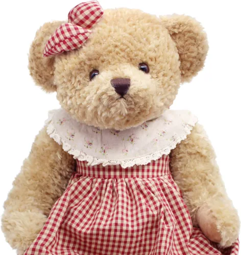 Miniatura 2 de oitscute Oso de Peluche Grande para Bebé con Ropa Animal de Peluche Lindo Juguete Suave de Felpa 25" (Grande Rojo y Marrón)