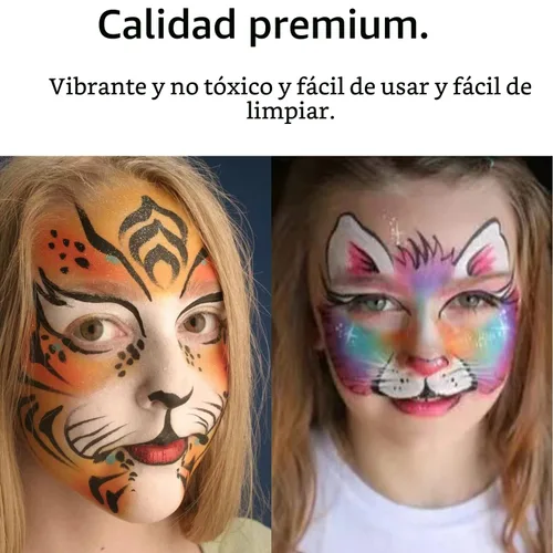 Miniatura 5 de 12 piezas de pintura corporal y facial que brilla en la oscuridad, maquillaje de pintura facial neón en barras que brillan bajo luz UV, kits