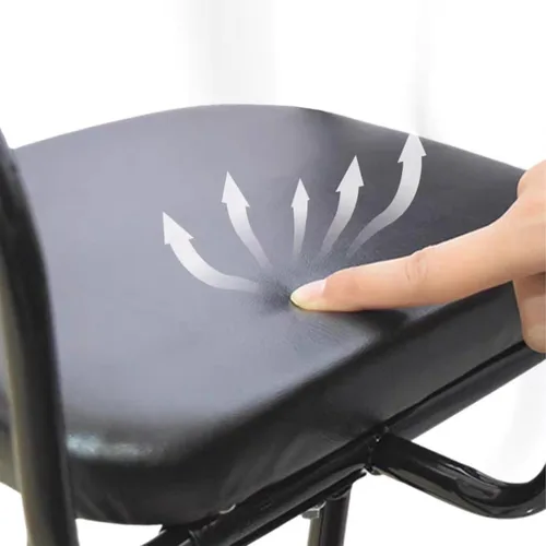 Miniatura 7 de Asiento de bicicleta para niños, marco trasero, silla de bicicleta para niños, soporte trasero con pasamanos y cinturón de seguridad para niños