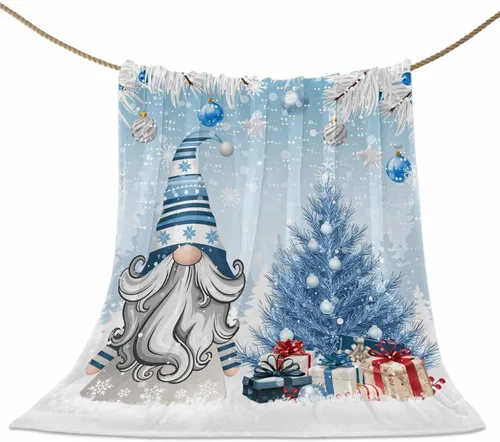 Miniatura 34 de Mantas de Tiro de Muñeco de Nieve de Navidad, Manta de Vellón Suave de Vacaciones de Invierno Decorativa para Hogar Sofá Sillón Silla Sala de Estar