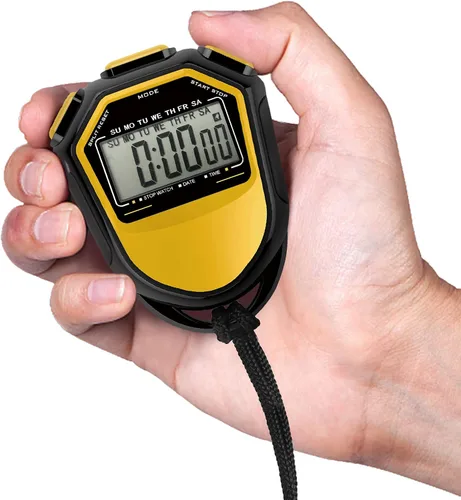 Miniatura 9 de mewmewcat Cronómetro impermeable digital LCD temporizador cronógrafo deportivo con correa para natación, correr, entrenamiento de fútbol, cronómetro