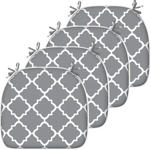 Miniatura 8 de LVTXIII - Cojines de asiento de patio de 16 pulgadas de profundidad x 17 pulgadas de ancho, cojines para sillas de exteriores, para todo tipo de gris