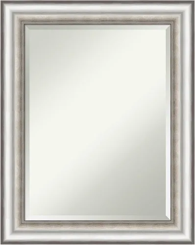 Miniatura 13 de Amanti Art Espejo de pared plateado de 25 x 21 pulgadas, espejo rectangular plateado de salón para baño, decoración de pared de sala de estar, marco