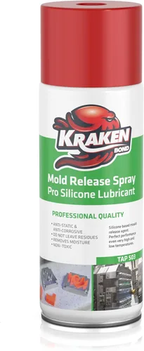 Miniatura 8 de Kraken Bond Spray de liberación de moho de silicona – (12 x 12.3 onzas) agente de liberación de moho a alta temperatura para lubricante de resina