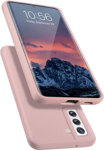 Miniatura 7 de Funda diseñada para Galaxy S21 FE, silicona líquida de goma a prueba de golpes, forro de tela de microfibra suave, compatible con Galaxy S21 FE