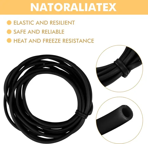 Miniatura 3 de 100 pies de tubo de goma de látex 3/8 pulgada de diámetro externo y 1/4 pulgada de diámetro interno, tubo de látex natural multicolor, tubo Negro