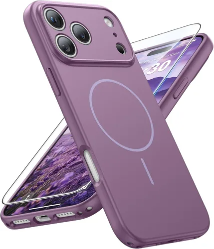 Miniatura 39 de FNTCASE Funda para iPhone 14 Pro Max color azul: [compatible con Magsafe] Funda magnética mate sólida con [protección completa de la cámara]