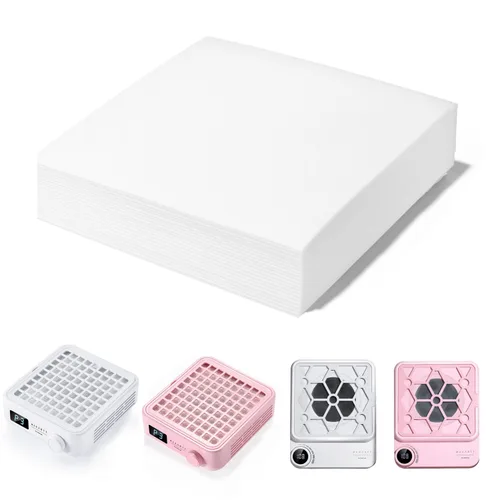 Makartt Papel de filtro para colector de polvo de uñas, 100 hojas de filtros de polvo desechables para máquinas recolectoras de polvo de uñas,