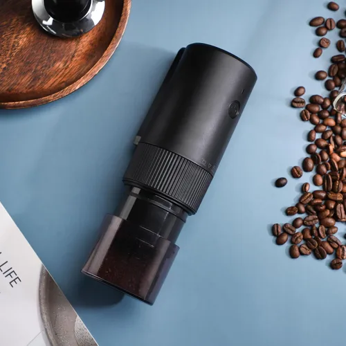 Miniatura 5 de Molinillo de café eléctrico, rebaba cónica automática con ajustes ajustables precisos (negro)