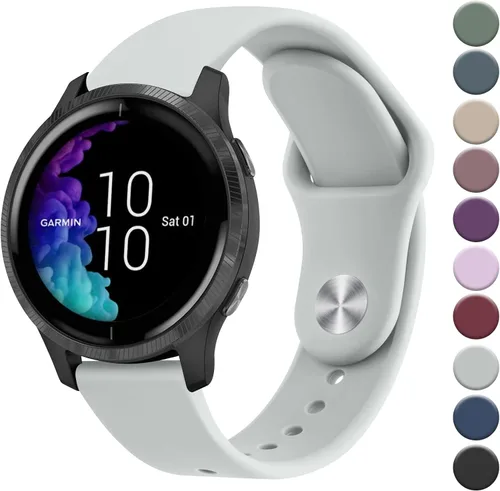 Miniatura 15 de Vanjua Bandas compatibles con Garmin Venu 2 Plus, Venu Sq, Venu y Vivoactive 3, correa de repuesto deportiva de silicona suave para Garmin Vivomove