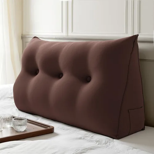 WOWMAX Cabecero de Cama Multifuncional con Almohada Tapizada Doble, Cabecero para Dormitorio Individual XL, Portátil para Dormitorio Universitario