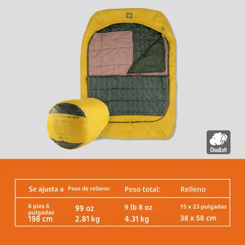 Miniatura 3 de Kelty Tru.Comfort - Saco de dormir de doble ancho de 20 grados – Saco de dormir sintético para dos personas para parejas y camping familiar