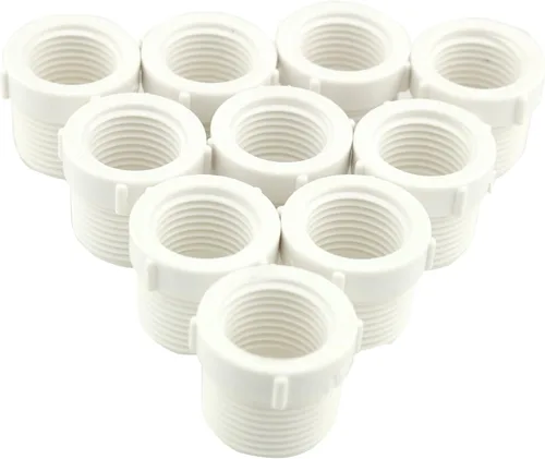 Miniatura 3 de 10 unids 3/4 "rosca macho a 1/2" hembra buje reductor de rosca para accesorios de tubería de PVC