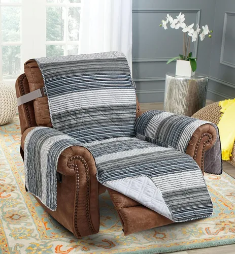 Miniatura 44 de Brilliant Sunshine Funda acolchada para silla con diseño de retazos de corazón de amor burdeos, 23 pulgadas de ancho de asiento, protector
