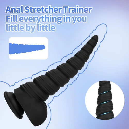 Miniatura 2 de Ensanchador anal, enchufe anal, cuentas anales, juguetes sexuales para adultos con fuerte ventosa para jugar con manos libres, cono de entrenamiento