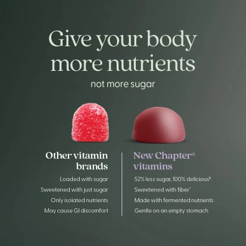 Miniatura 5 de New Chapter Gomitas multivitamínicas para mujeres de más de 50 años, 52% menos de azúcar, vitaminas gomosas de envejecimiento saludable para mujeres