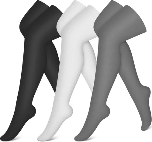 CHARMKING Calcetines de compresión (3 pares) calcetines de compresión hasta la rodilla para mujeres y hombres, medias para correr, ciclismo,