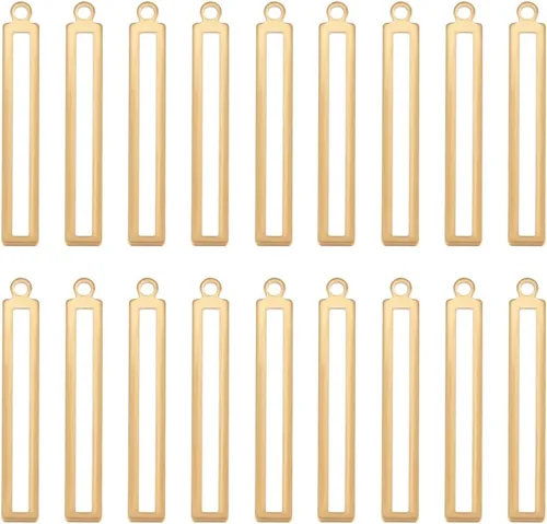 Miniatura 6 de BENECREAT 16pcs 2 estilos colgantes de latón hueco, encanto medio redondo dorado para hacer colgantes de joyería de bricolaje artesanal, agujero