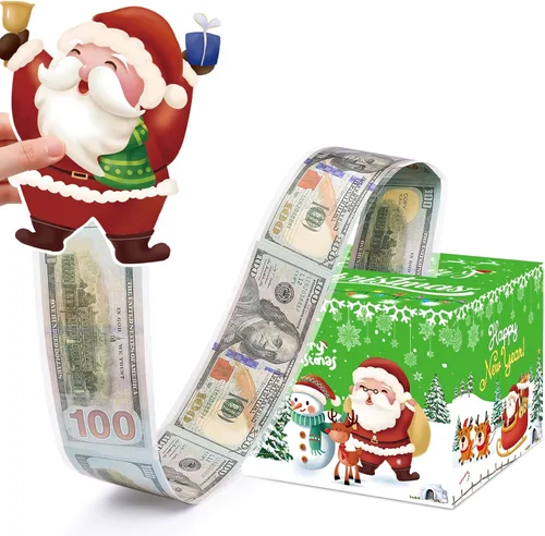 Miniatura 9 de Cajas de dinero de Navidad azules para tirar, soporte de dinero sorpresa para niños adultos, caja de dinero divertida para mujeres, hombres, niñas