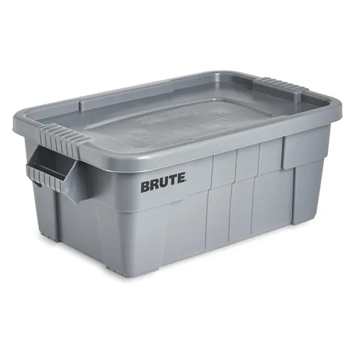 Baúl con tapa Rubbermaid Commercial fg9s3100gray Brute, capacidad de 20 galones, 27-7/8 pulgadas, longitud x 17-3/8 pulgadas, ancho x 15-1/8 Gris