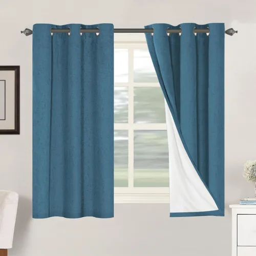 Miniatura 64 de H.VERSAILTEX Cortinas opacas de lino de 72 pulgadas de largo, 100% absolutamente opacas, con aislamiento térmico, con textura de lino, cortinas