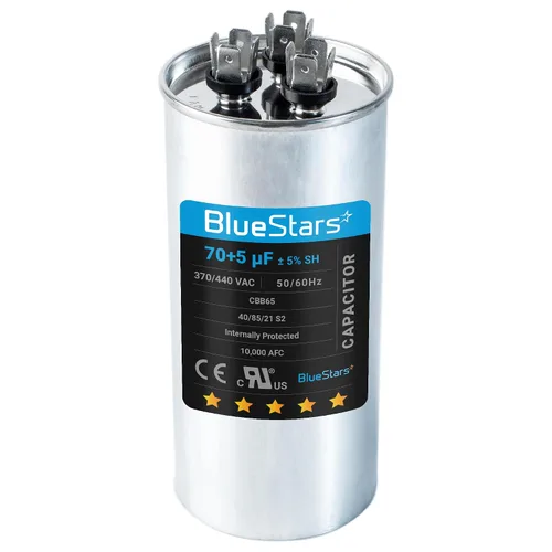 Miniatura 18 de [Listado UL] BlueStars 10 uF ± 5% MFD 370/440V CBB65 CBB65A Pieza de Repuesto de Capacitor de Arranque y Funcionamiento Ovalado - Capacitores