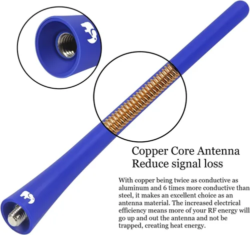 Miniatura 3 de ONE250 Antena de goma flexible de 7 pulgadas, compatible con Mazda MX-5 Miata (2006-2024), Mazda2 (2002-2016), Mazda3 (2002-2013), Mazda5, Mazda Azul