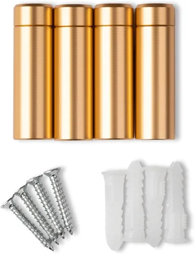 Miniatura 8 de Wexel Art Accesorios de montaje de acero inoxidable dorado de 1 pulgada para marcos flotantes acrílicos (paquete de 4)