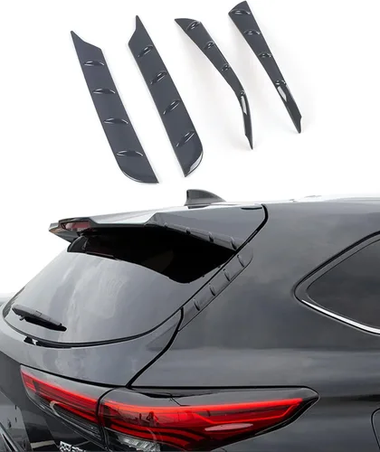 Accesorios exteriores de automóvil, alerón de ventana trasera, cubierta de ala lateral, ajuste para Toyota Highlander 2021-2023 2024 2025 ABS 4