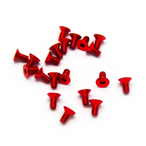 Miniatura 25 de 20 tornillos avellanados M3 6063 de aluminio hexagonal (colores anodizados) (0.236 in, 0.394 in, 0.630 in, 0.787 in) (M3 x 0.236 in, negro)