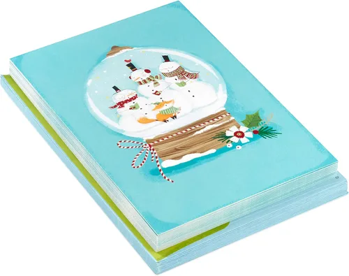 Miniatura 3 de Hallmark Tarjetas de Navidad en caja, muñecos de nieve (16 tarjetas y 17 sobres)